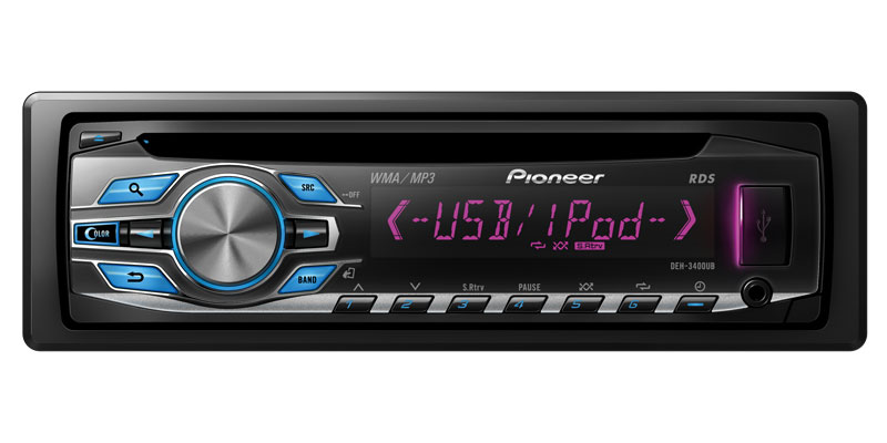 DEH-3400UB - CD Receiver with LCD Display, Color Customization, and USB